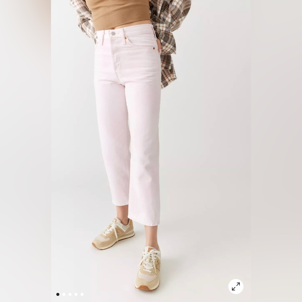 Levi’s ribcage straight jeans pink NWT